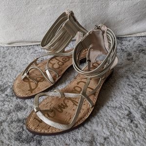 Sam Edelman Gladiator Sandals Metallic Gold